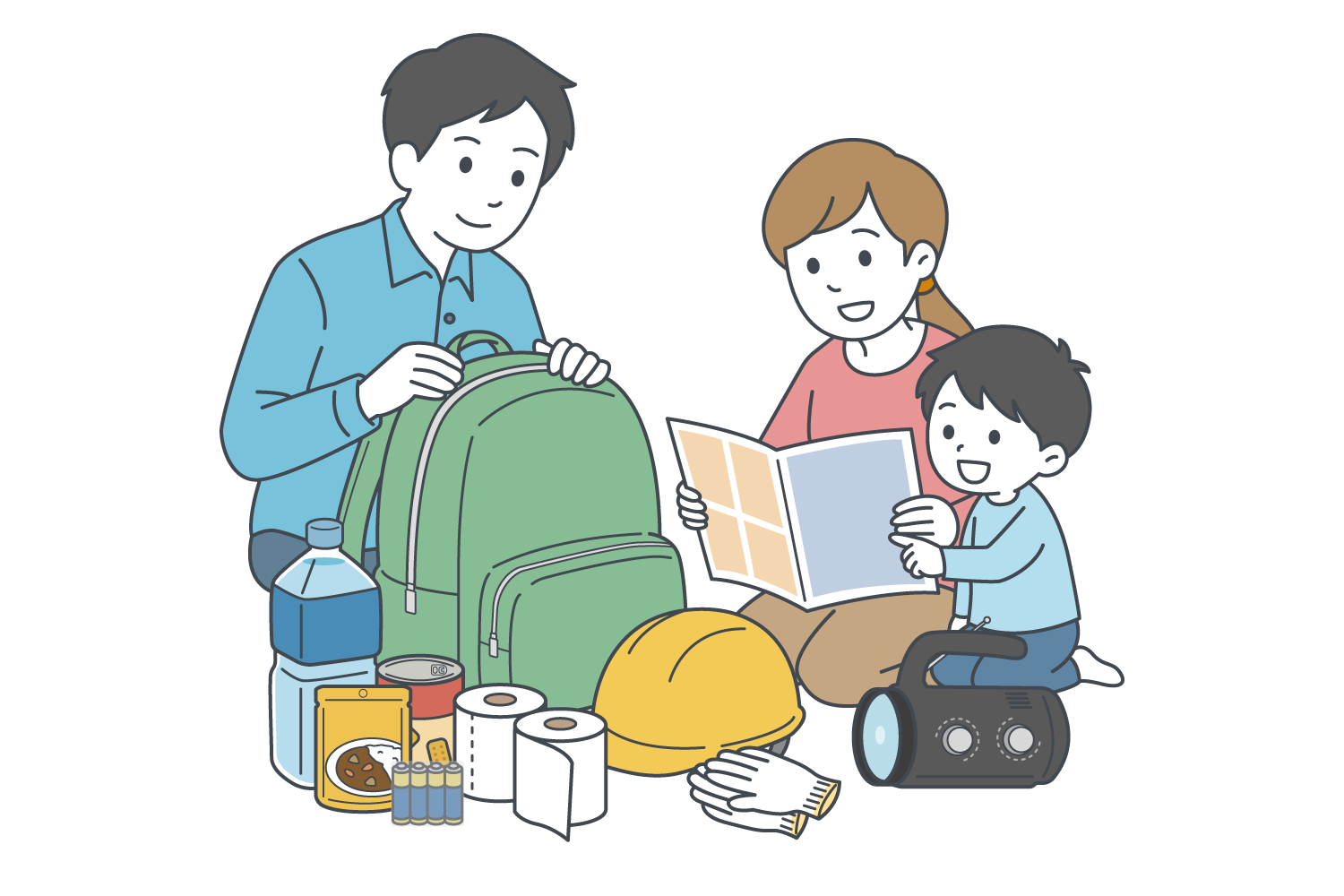 防災サービスのイラスト